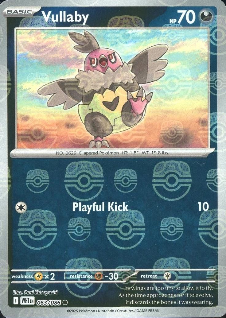 White Flare Vullaby [Master-Ball] Pokémon card